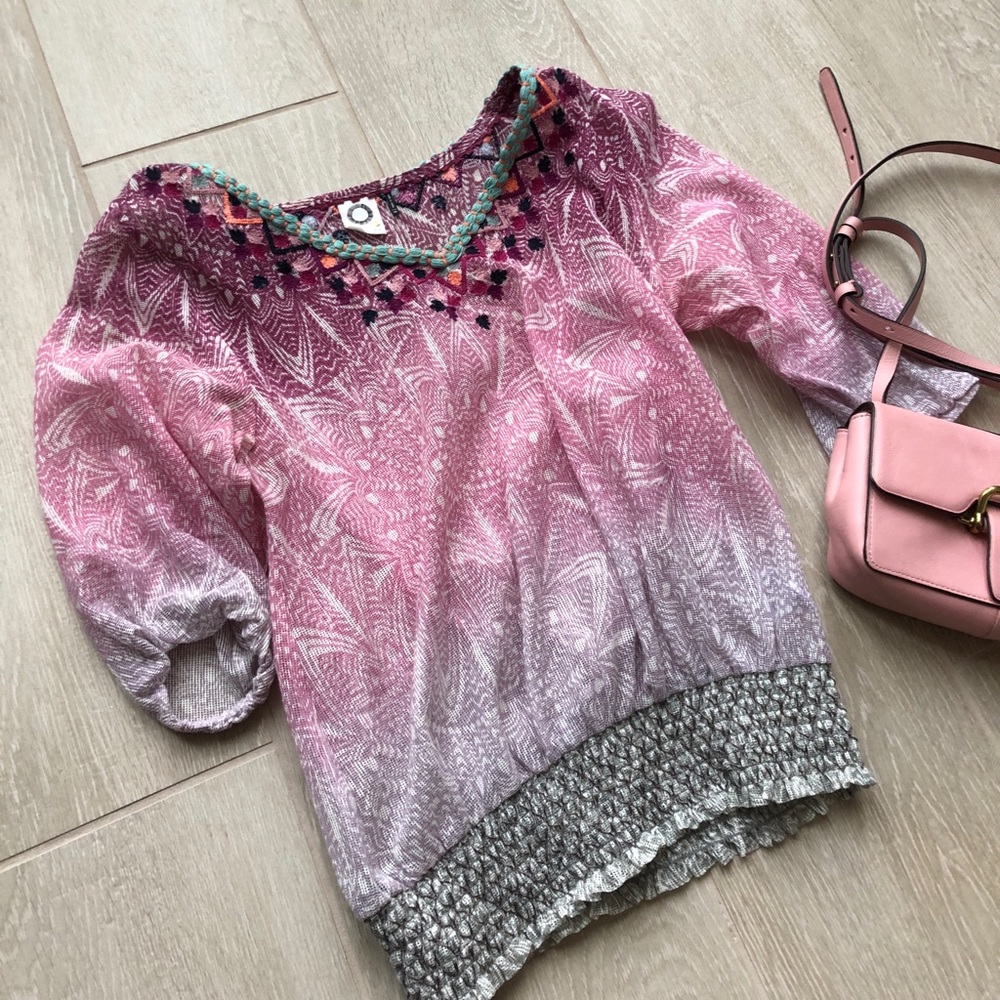 Anthropologie Blouse Akemi Kin Sz XS Delicate Boho